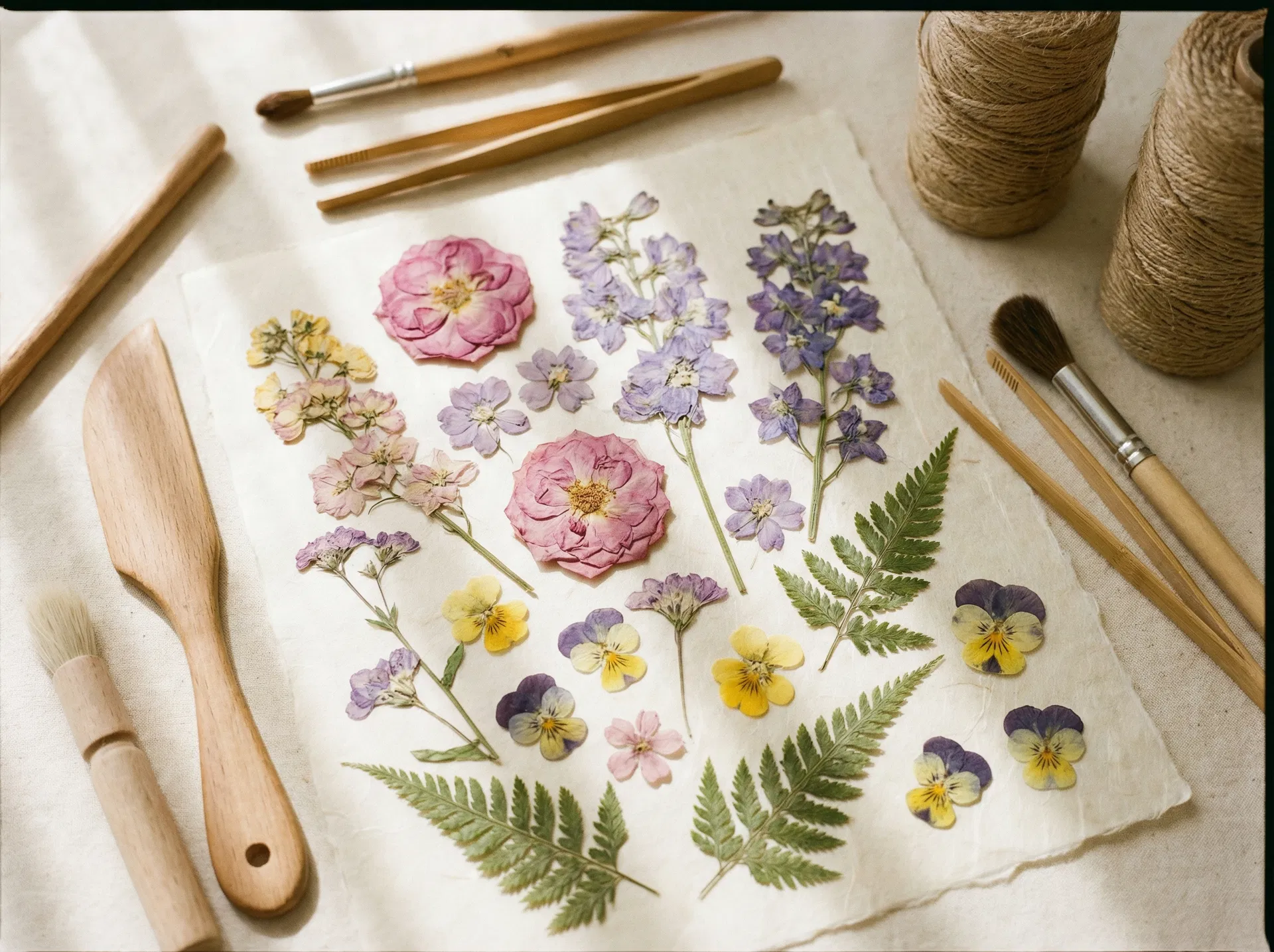 押し花制作のイメージ